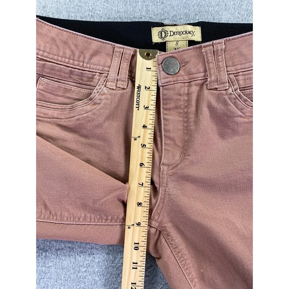 Democracy Ankle Skinny Crop‎ Jeans Womens 8 Purple Pink Stretch Ab Technology
